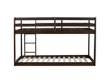 ZUN Solid Wooden , Solid Rubber Wooden Twin over Twin Loft Bed with Ladder ,Upper and Bottom Bed W504P191655