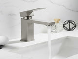 Single Handle Bathroom Faucet Lavatory Faucet Stainless Steel Single Hole-T20, Brushed NickelUnable 28474129