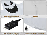 Spooky Halloween Inflatable Ghost - 12 ft Tall with LED Lights, Waterproof Fabric, Spikes/Ropes for 14097654