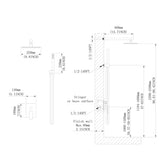 10 inch Shower Head Bathroom Luxury Rain Mixer Shower Complete Combo Set Wall Mounted TH6001BG