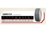 18x8.50-8 LRB 4 PR Bias Golf Cart Tires 4 Lug White Wheel QM510 87058622