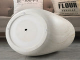 Light Travertine Finish Magnesium Oxide Tapered Side Table 14.57" Top Diameter Round End Table W5351P456856