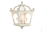 4 - Light Wood Chandelier, Hanging Light Fixture with Adjustable Chain for Kitchen Dining Room Foyer W2078138918