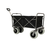 Two Pieces Heavy-Duty 500lb Capacity Beach Wagon w/9" Pneumatic Tires & Steel Frame Compact 225lb W2932P253154
