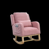 Welike 27.5 "W Modern Accent High Back Living Room Casual Armchair Rocker with One Lumbar W834105961