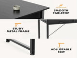 32 Inch Small Desk Computer Desk with 2 Fabric Drawer Storage Bag Iron Hook Gaming Writing Table, 98179207