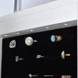 ZUN Full Mirror Fashion Simple Jewelry Storage Cabinet With Led Light Can Be Hung On The Door Or Wall 97790042