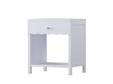 Modern Nightstand with Drawer and Open Shelf,Scalloped Edge Bedside Table for Bedroom, Cute 09977389