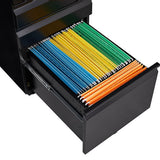 3-Drawer Mobile File Cabinet with Lock, 5 Wheels ,Cold Rolled Steel Fully T3625P495548