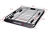 Rooftop Cargo Carrier Basket Motoring Roof Rack,Top Mount Roof Rack 42" black steel 95972669