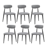 (Set of 6) Dining Chairs, Upholstered Chairs with Metal Legs for Kitchen Dining Room,Grey W876110773