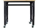 Workbench - 35" Wide Rolling Workbenches for Garage - Adjustable Height, Workshop Tool Bench, Metal W465P190957