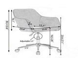 Modern Teddy Fabric Material Adjustable Height 360 Revolving Home Office Chair With Gold Metal Legs 04615420