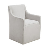 Slipcover Dining Arm Chair with Casters B035118590