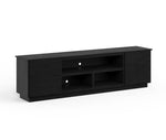 ZUN 89 inch TV Stand for TVs up to 100 inches, No Assembly Required, Black Finish B108P255354