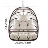 Swing Hammock Egg Basket Chairs Without Stand Indoor Outdoor, UV Resistant Cushion Hanging Chair, W2707P184371