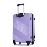 3 Piece Luggage Sets PCABS Lightweight Suitcase with Two Hooks, Spinner Wheels, Light W284125249