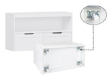 Toy Organizer with Drawers & Shelves for Playroom, 31.5" W x 24.2" H White 40012019