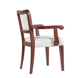 Walnut Finish Upholstered Dining Chairs Set of 2 Traditional Armchairs with Curved Lines, Solid N842P319126D