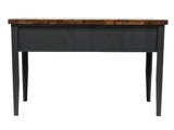 53 inch Writing Desk, No Assembly Required, Black and Whiskey Finish B108P160151