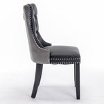 ZUN Furniture,Modern, High-end Tufted Solid Wood Contemporary PU and Velvet Upholstered Dining Chair 36795313