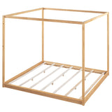 King Size Canopy Platform Bed with Support Legs, Natural WF309290AAM