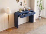 TREXM Modern Console Table with 2 Storage Drawers, Fluted Entryway Table with Rounded Silhouette for N715P196580M