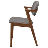 Dark Walnut and Grey Dining Chair B062P153712