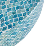 35x35x16" Unique Hyperion Capiz Inlay Drum Coffee Table with Gold Pedestal Base W2078P154261