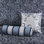 ZUN 5 Piece Jacquard Bedspread Set with Throw Pillows Navy King B03597645