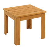 Wooden Square Side End Table Patio Coffee Bistro Table Indoor Outdoor Natural 77175873