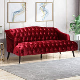 Comfy 3-seat Sofa with Wooden Legs, PU, for Living Room and Study N760P178601R