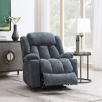 ZUN ACME Omarion Power Recliner w/Lift, Heating & Massage, Blue Velvet LV02996