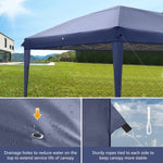 ZUN Lotto 3 x 6m Two Windows Practical Waterproof Folding Tent Blue 16586545