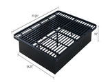 Modern Style Heavy Duty Full Size Platform Bed Frame made with Metal and 16 Inch height in Black B009P207836