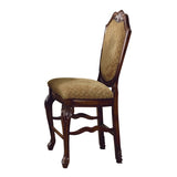 Beige and Espresso Solid Back Counter Height Stools B062P189107