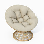 ZUN 40" Ergonomic Wicker Papasan Chair with Cloud Thick Density Fabric Cushion,3-proof Cover,High N723P224372A