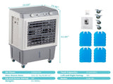 3 in 1 Portable Evaporative Cooler,Indoor,Outdoor,2353CFM Personal Air Cooler,7.9 Gal Large Water 95960706
