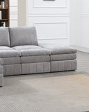 1pc Armless Chair Modular Plush Chair Sectional Sofa Living Room Furniture Granite Morgan Fabric B011126790