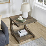 ZUN Unique coffee table, wood 23.8 inch modern coffee table modern center table with storage, W1781P178582