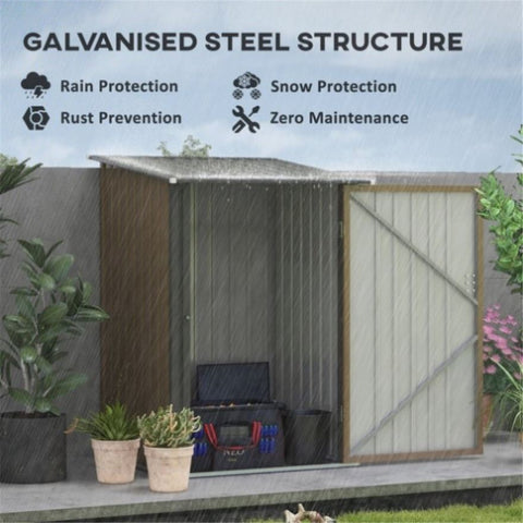 ZUN Garden Storage Shed /Galvanized Steel Tool House -AS （Prohibited by WalMart） 53859820