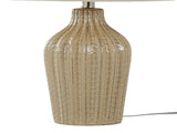 Rockwell 23" Contemporary Ceramic Table Lamp in Cuban Sand Ceramic, Polished Nickel and Natural B202P224211