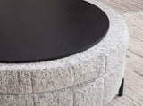 31.3"W Upholstered Round Ottoman With Reversible Lid, Chenille Storage Stool, Channel Tufted W3118P439476