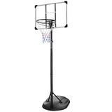 ZUN Portable Basketball Hoop System Stand Height Adjustable 7.5ft - 9.2ft with 32 Inch Backboard and 40398292