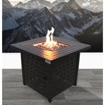 ZUN 25" H x 30" W Steel Propane/Natural Gas Fire Pit Table B120P160495