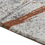 Quarry 5x6.5' Abstract Area Rug, Gray & Orange Polypropylene B2719P245965