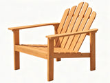 Solid Acacia Wood Adirondack Chair, 400 lbs Heavy Duty Sloped Seat Outdoor Patio Lawn Chair with 05096665