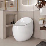 1-Piece 1.28 GPF Single Flush Egg Shape Toilet in Glossy White W2973P248391