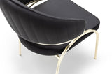 Ruby Modern & Contemporary style chair made with Metal & Gold Legs in Black Color B009P241742