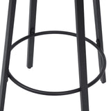 Counter Height Bar Stools Backless Handwoven Kitchen Dining Chairs with Round Footrest PVC Weaving W1757P277609